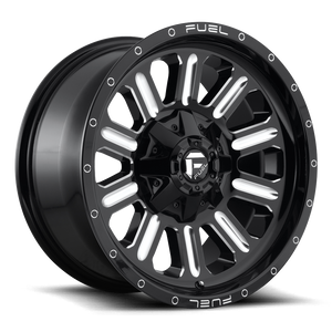 FUEL OFFROAD 'Hardline' 17" D620 - Gloss Black Milled 17" 9J Rims -12 (set of 5 Jeep 5x127 and 5x114)