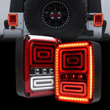 Load image into Gallery viewer, TAIL LIGHTS - RED SWIRL LED replacement for Wrangler JK JKU (pair)

