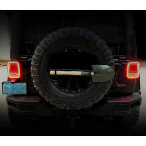 TAIL LIGHTS - RED SWIRL LED replacement for Wrangler JK JKU (pair)