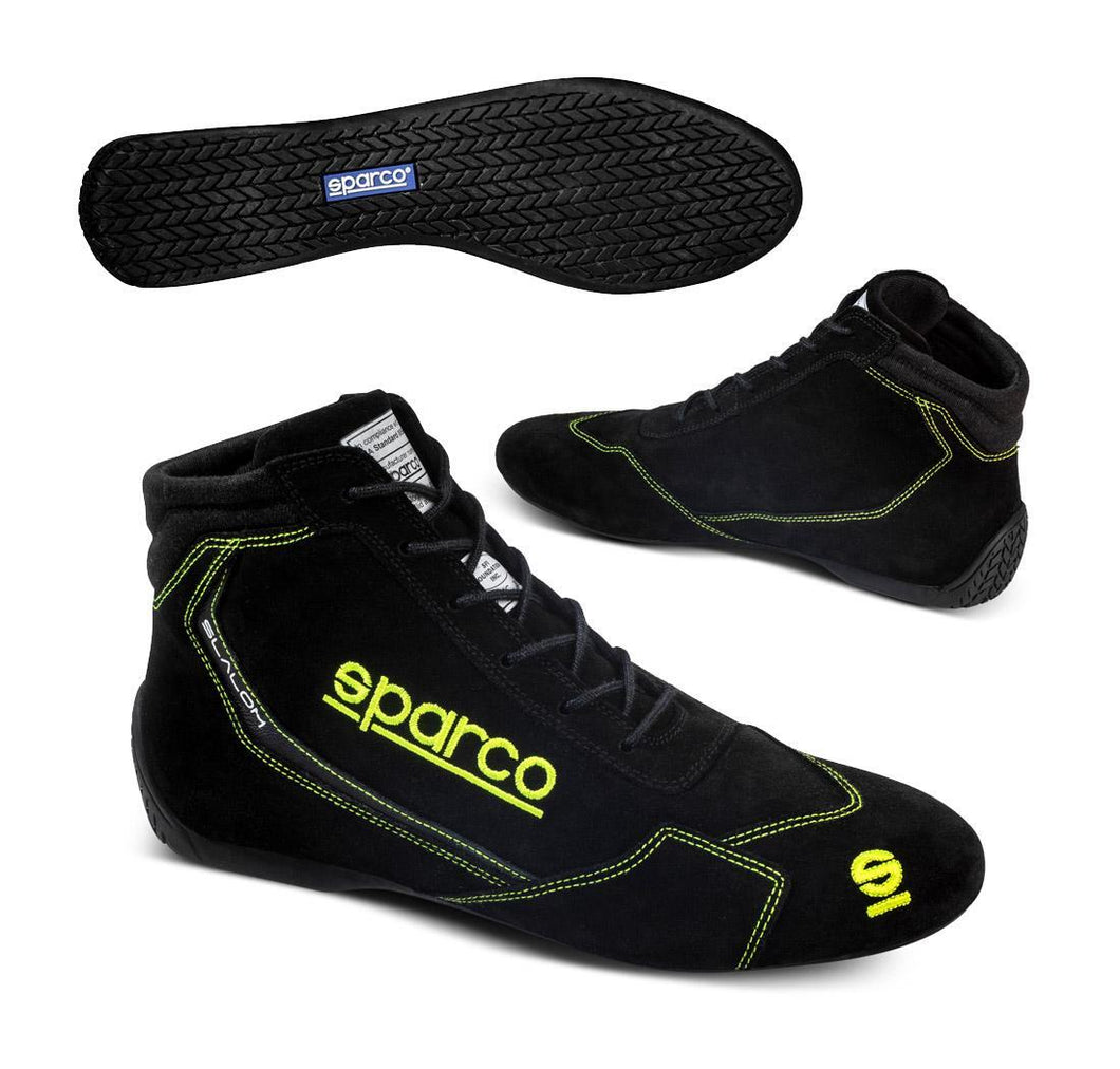 Sparco SLALOM Racing Boots (Black / Yellow)