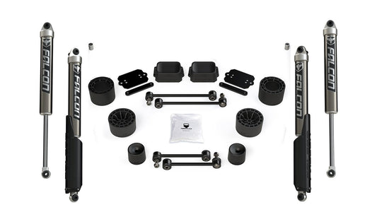 FULLY FITTED: 2.5” Teraflex Performance Spacer Lift Kit with FALCON SP2 shocks for Wrangler 2dr JL / 4dr JLU