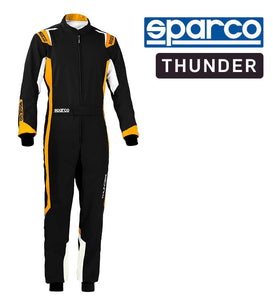 Sparco THUNDER Kart Suit (Black/Orange) - Size 140 (YOUTH)