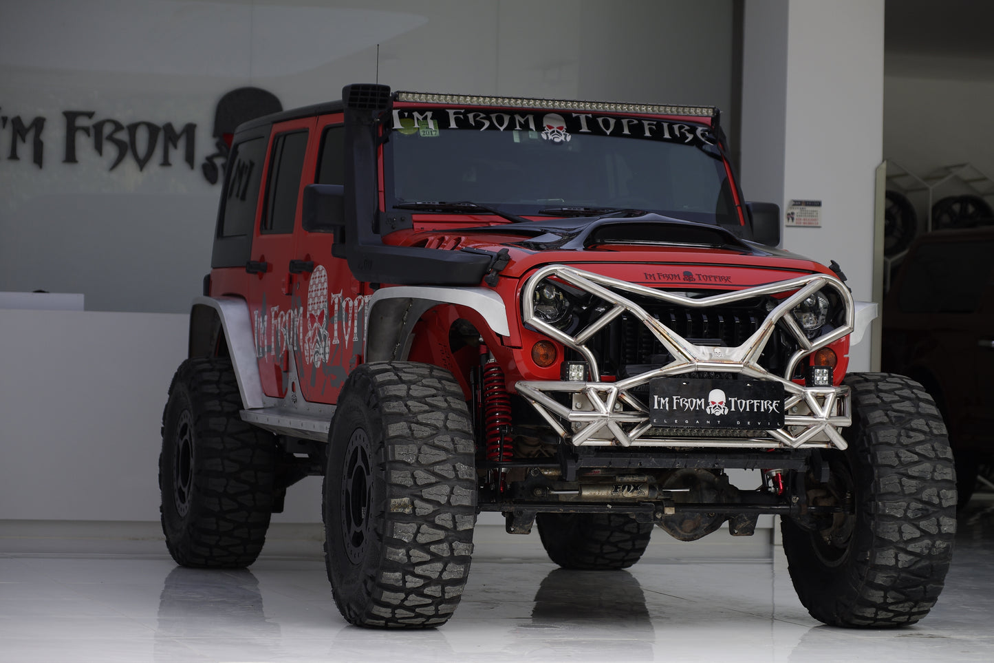 Topfire Side Protection and Steps for 4dr Wrangler JKU