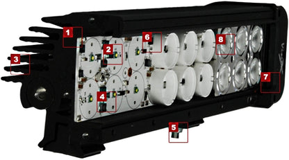 Vision-X XMITTER 11" Double Stack Prime LED Light Bar 40° 18x5w (90w) XIL-PX1810 (each)
